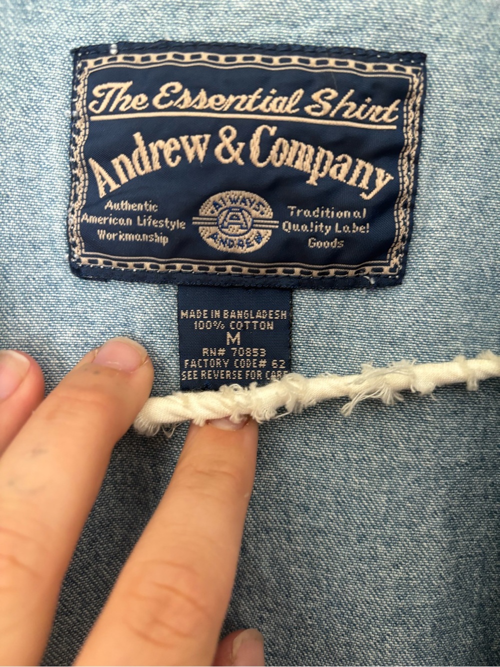 Andrew & Co Light Blue Denim Shirt Jacket - Picture 4 of 6